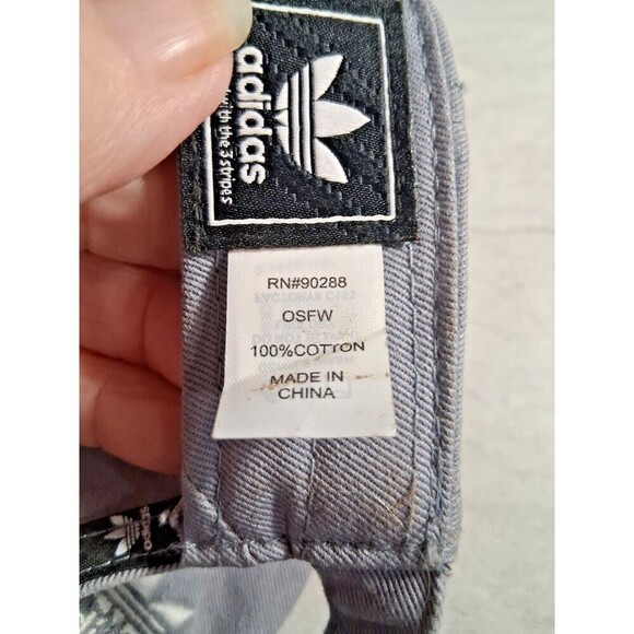 Adidas Gray Outdoor Ball Cap, 100% Cotton Made in 9-2019 & Adjustable. - Picture 2 of 4